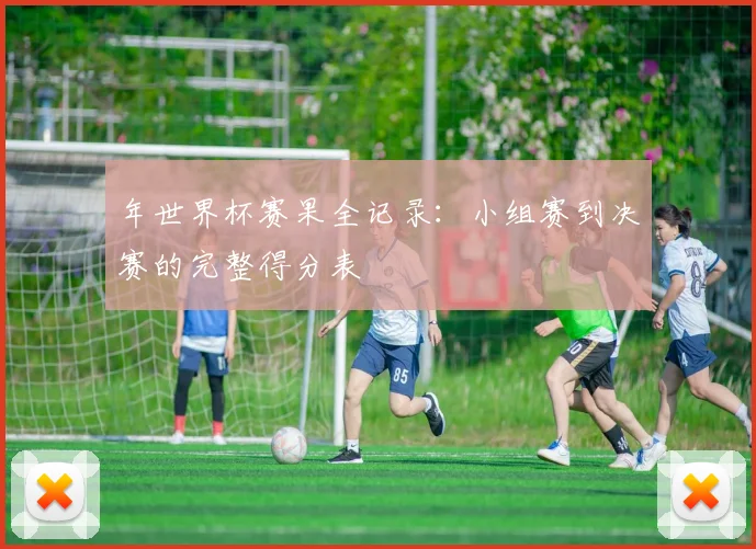 年世界杯赛果全记录：小组赛到决赛的完整得分表